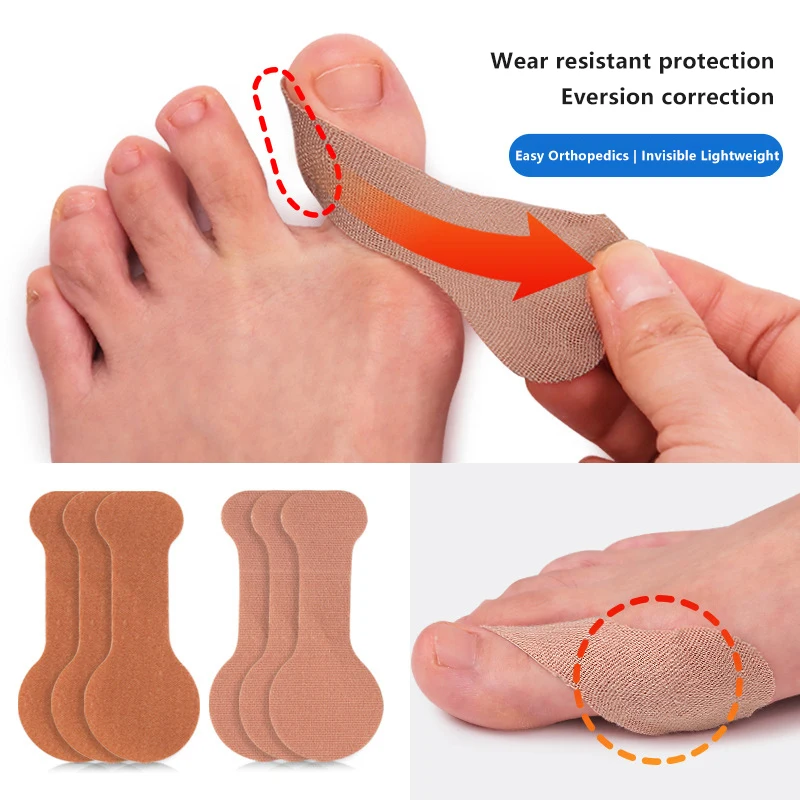 10PCS Hallux Valgus Bunion Separator Patches Pediküre Werkzeug Anti Reiben Zehen Patch Hallux Valgus Bunion Bunion Teller Patches