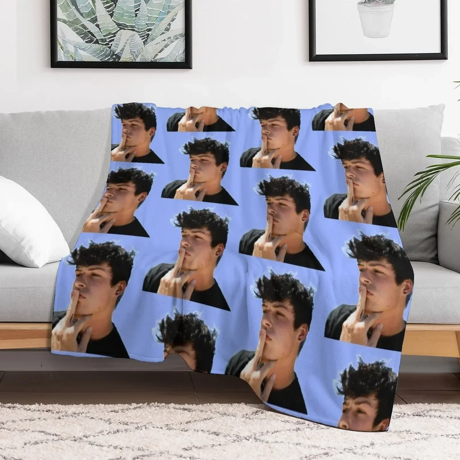 Blake Gray Throw Blanket Decoratives cosplay anime Blankets