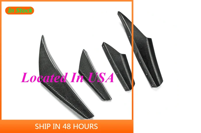 Carbon Fiber Front Bumper Canard Glossy Finis Drfit Splitter Set Fibre Tuning Body Kit Garnish For Honda Civic EK9 (All Model)