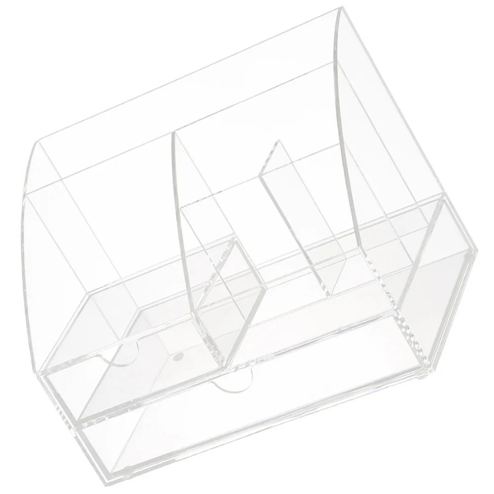 

Acrylic Desk Organizer Pen Holder Lipsticks Storage Box Drawer Cosmetics Makeup Storage Desktop Organizer for Home Office
