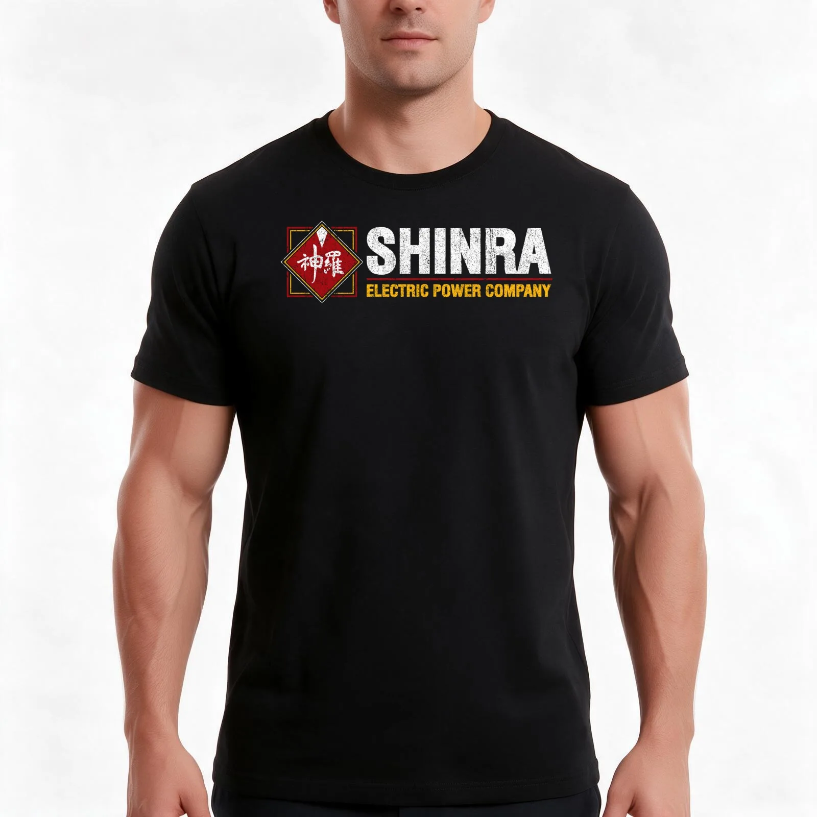 Shinra Electric Power Company T-Shirt Summer Casual Cotton Tee Oversized Streetwear Tops Vintage Graphic Print 100% Cotton