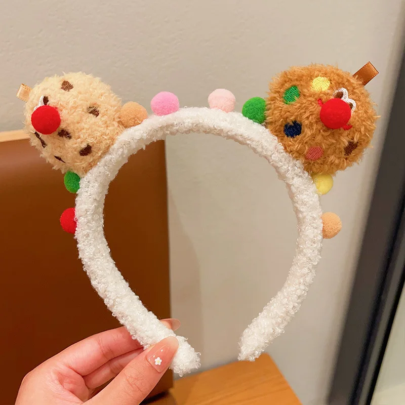 طوق شعر للخريف والشتاء، طوق رأس كرتوني جميل، شعر ضغط لا يؤذي بطاقة الشعر، إكسسوارات الشعر