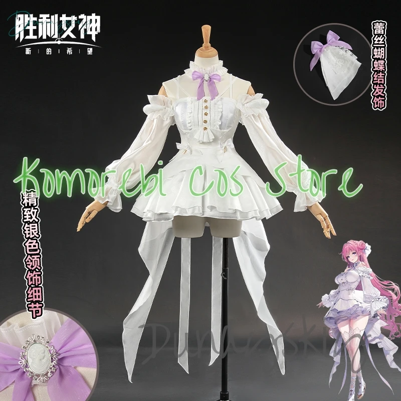 

Dorothy Cosplay Costume Wig The Goddess Of Victory White Princess Dress Role Play Outfits Halloween Carnival Party Uniform