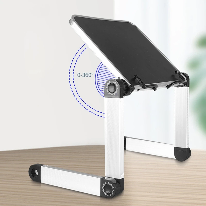 Foldable Reading Book Stand Holder with Paper Clips Bookcase Stand 360 Degree Adjustable Desk Textbook Stand Support