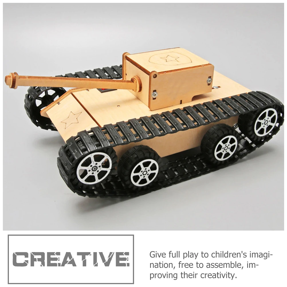 

Children's Handmade DIY Tank Car Building Toy Toys Model Kits Tanks Bulk Assembling