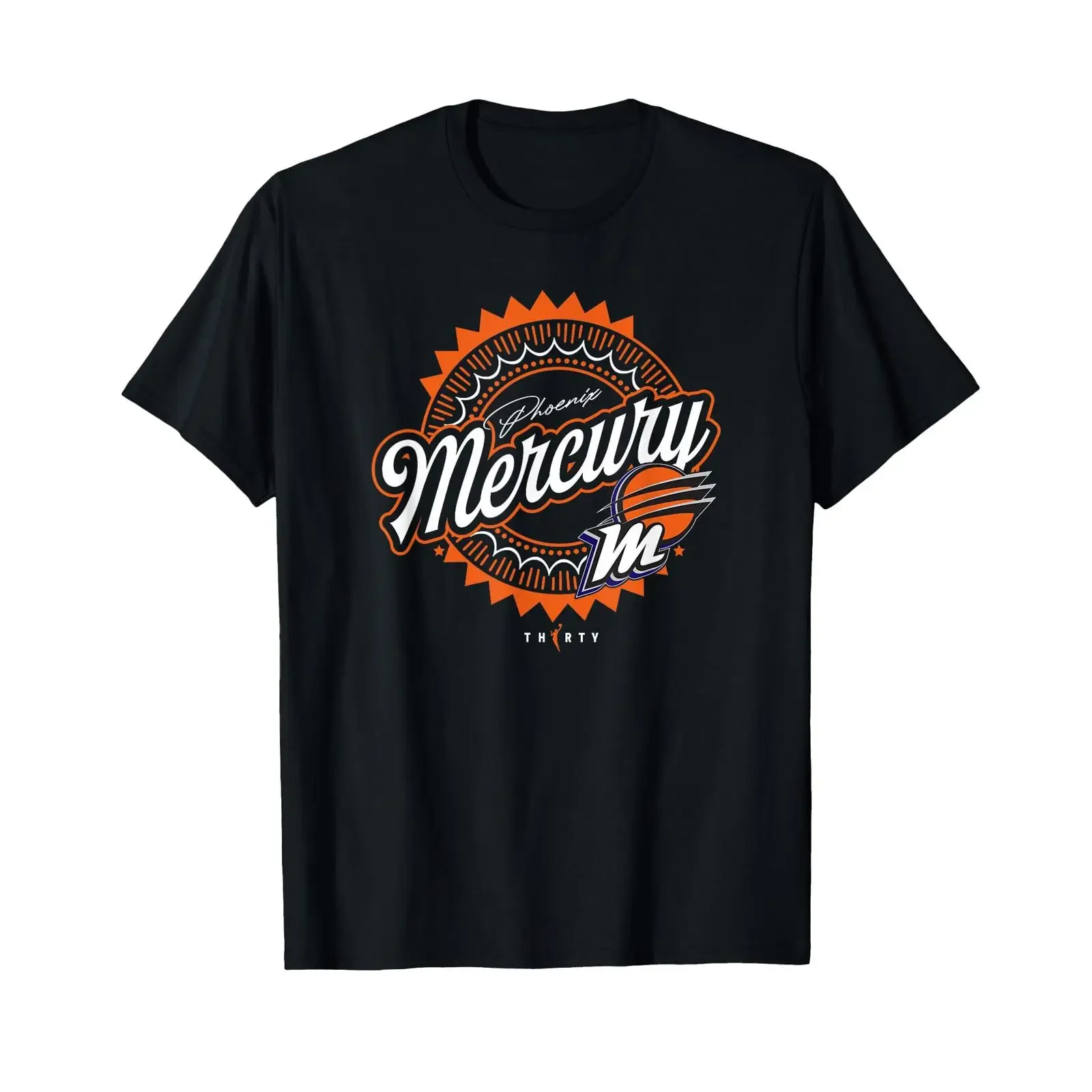 WNBA 30th Anniversary Double Stack Phoenix Mercury T Shirt vintage Washed fashion Slightly Unisex Versatile designer clothes