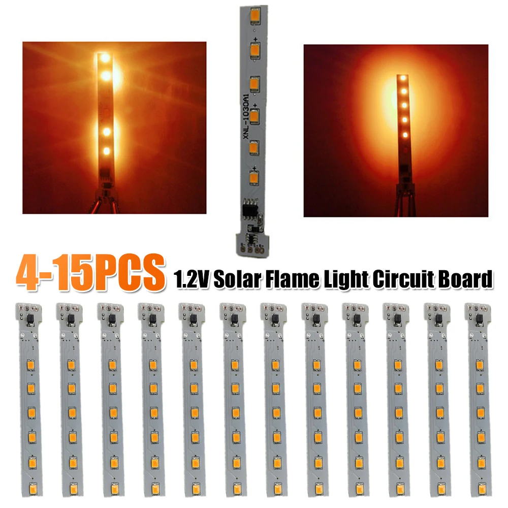 

Плата управления для 12 светодиодов 1.2В, имитирующая пламя, для солнечных ламп-свечей, электрическое оборудование и комплектующие