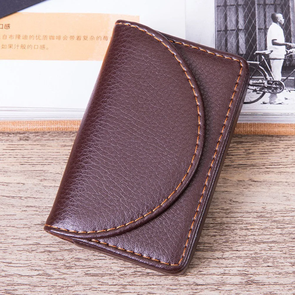 

Business Card Holder Small Articles Storage Wallet Cards Cover Ultra Thin Compact Design Pu thick Practical