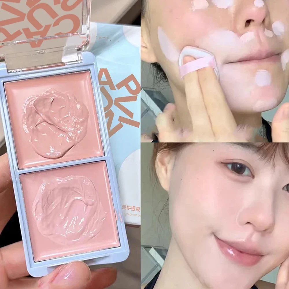 Brightening Concealer Palette Face Contouring Highlighter Conceals Dark Circles Lasting Cover Blemishes Moisturizing Face Makeup