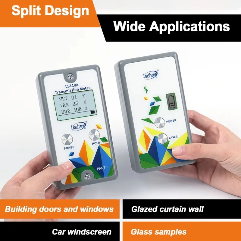 LS110A 940nm IR 분할 태양광 UV 테스터 틴트 미터 가시광선 투과율 감지 윈도우 틴트 미터