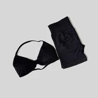 Impact Gym Set Women 2 Piece Sets Halter Neck Tank Tops High Waist Scrunch Seamless Shorts Sport Suit Sportswear Workout Set - Image 5
