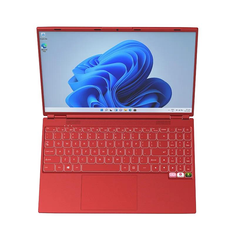 Colorful Backlit Keyboard  16 Inch Intel Laptop N5095A 12GB RAM Business Netbook Windows 10 11 Pro Upgraded Version PC Notebook