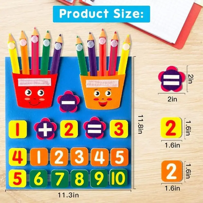 24Be nummers vonden Board Educational Toy Math Games Kindergarten Nummers tellen speelgoedcadeau voor peuter in leeftijd