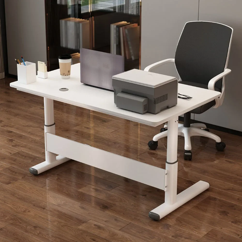 Lifting And Lowering Computer Desk Household Glass Office Table Minimalist Modern Furniture With Drawers