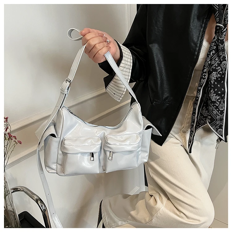 2026 Frühling Neue Einfache und Vielseitige Pendler-Tasche für Damen Hochwertige Textur Pendler-Umhängetasche mit Zwei Fächern – Detail 14