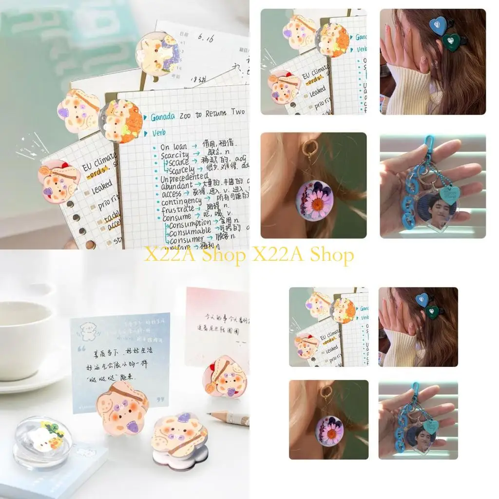 Unique Hair Clips Resin Molds Jewelry Casting Mold Keychain Silicone Mold Pendant Mold