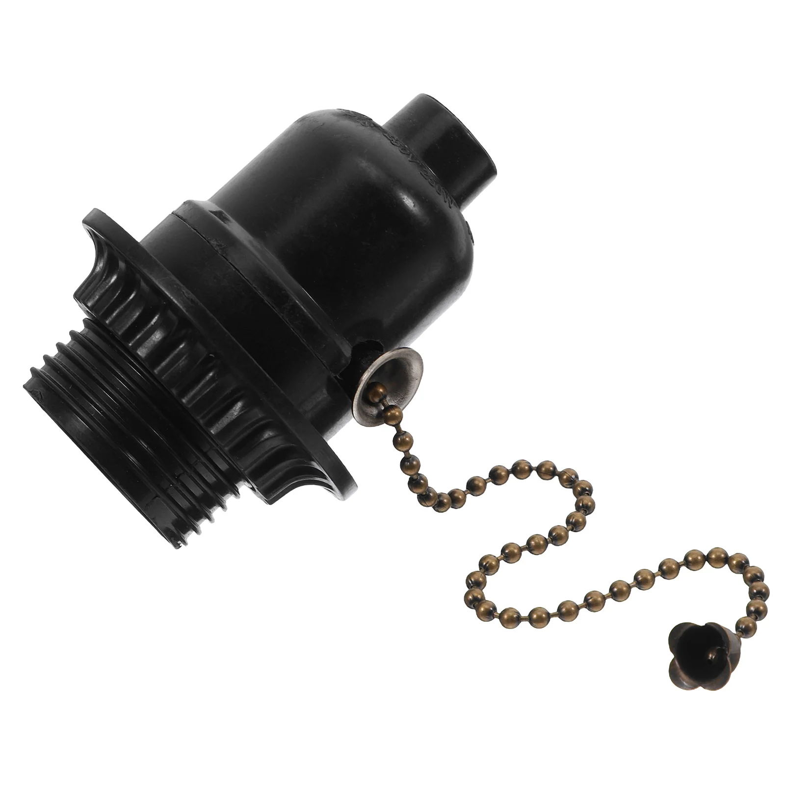 

E26 Metal Pull Chain Lamp Socket Black Easy Onoff Control Durable Construction Lamps Safety Insulation