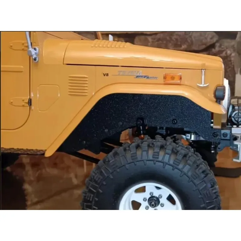 For FMS 1/10 FJ40 RC Crawler Mod Parts,Black Engine Side Panels &Rear Wide Fenders for Dust Isolation,Upgrade Modification Parts