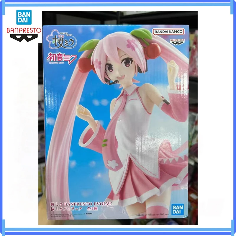 BANDAI BANPRESTO Hatsune Miku BANPRESTO EVOLVE PVC 23cm, modèle de personnage d'anime, collection, décoration de bureau, jouets, cadeaux