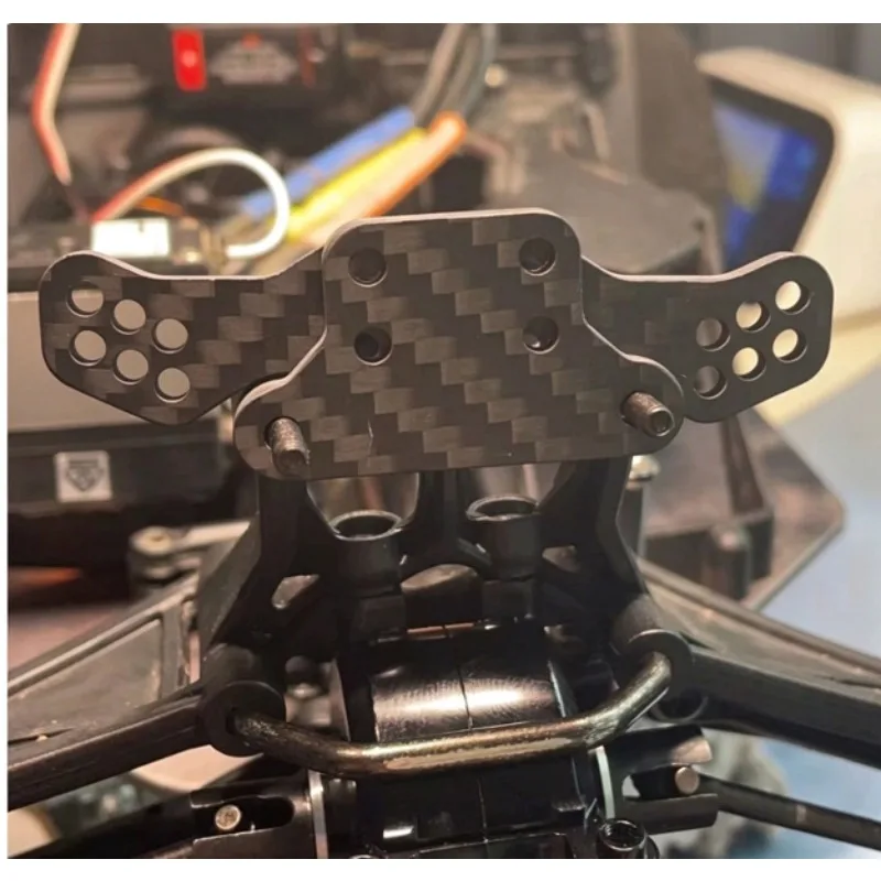 Direct Fit Carbon Fiber Butterfly Brace for Losi Baja Rey 1/10 RC Desert Short Course V1 V2 Compatible 3mm Plate Longer Shocks