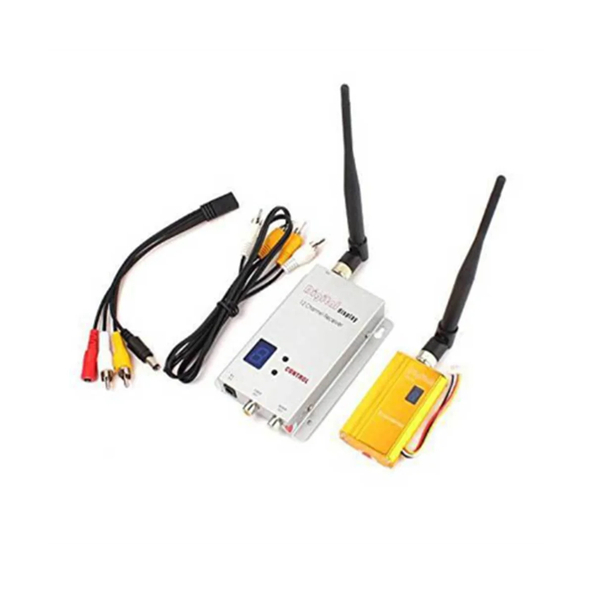 FPV 1.2Ghz 1.2G 8CH 1500Mw Wireless AV Sender TV Audio Video Transmitter Receiver Combo for QAV250 250 FPV RC(A)