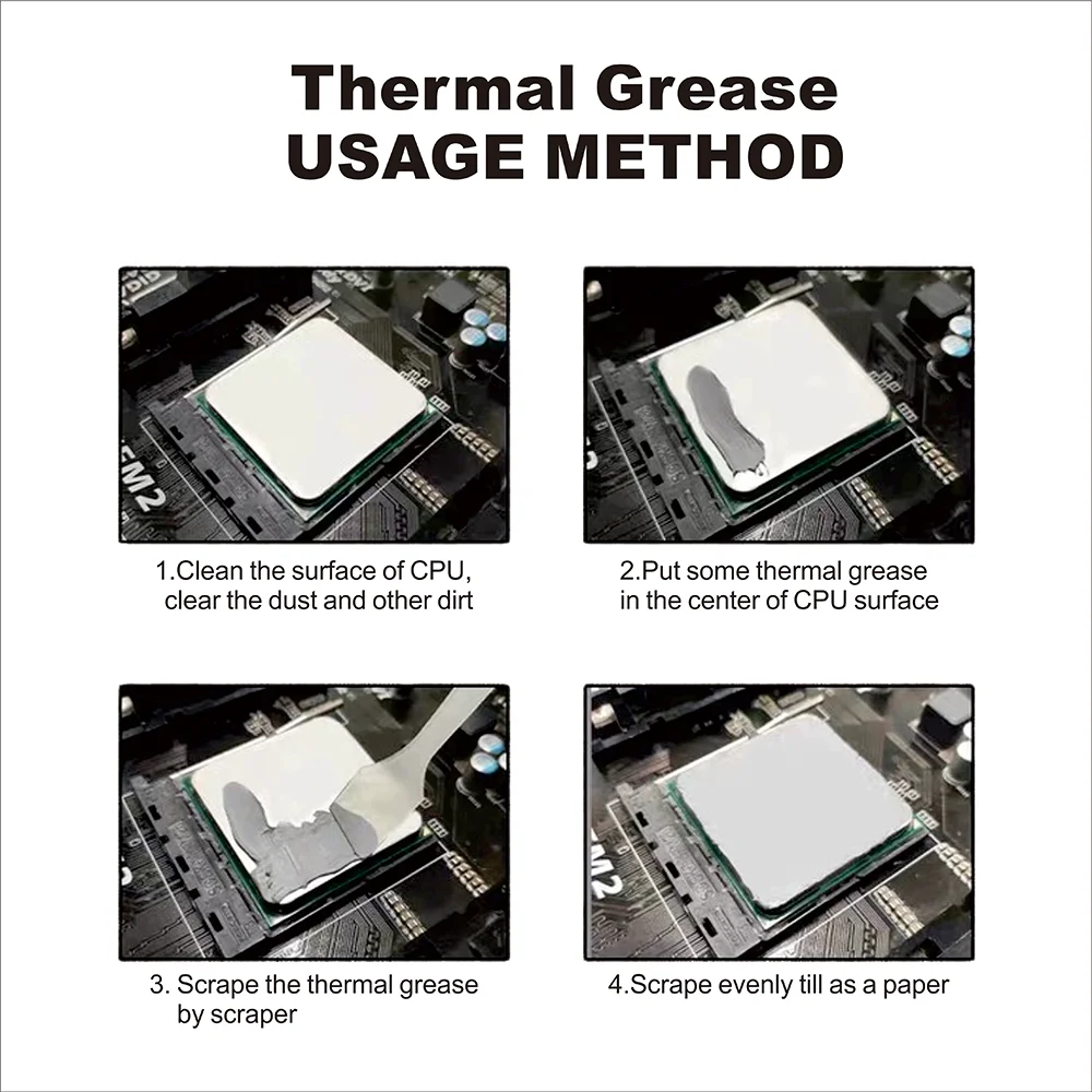 Refrigerador térmico da graxa para o processador central, AMD, processador Intel, dissipador, refrigerar composto do fã, 2g, 4g, 18.2W, mk Coxbyte