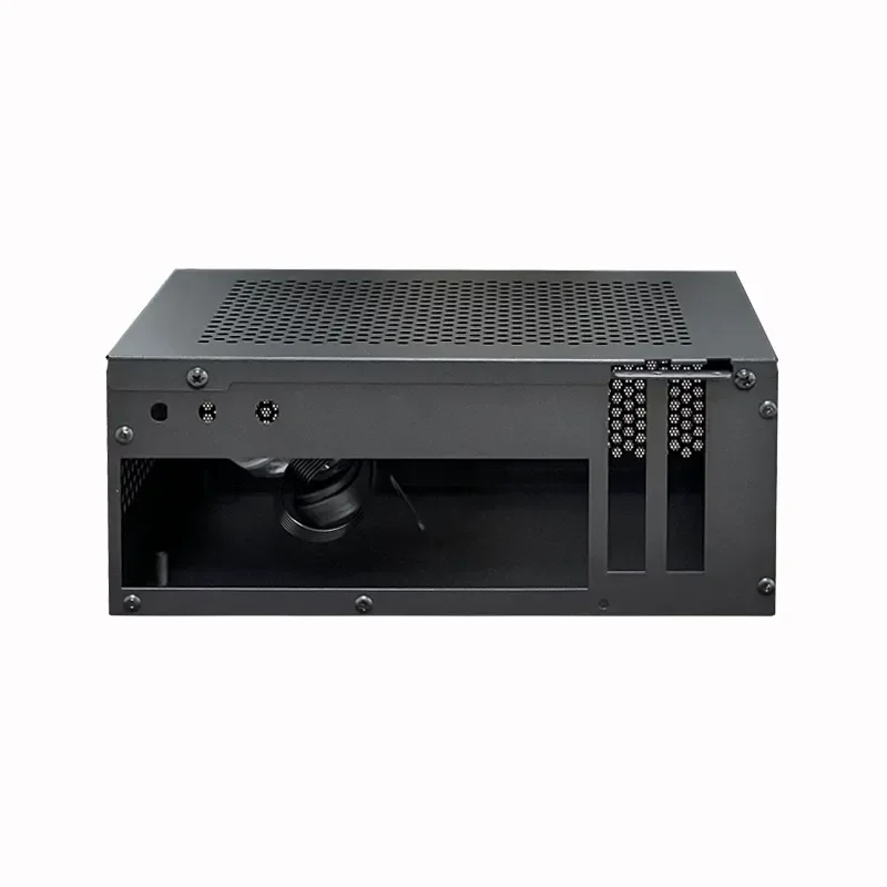 JMZ Mini PC Case ITX Desktop Computer Chassis for Home Office HTPC Aluminum Alloy Small Form Factor 3.8L Half Height PCIe