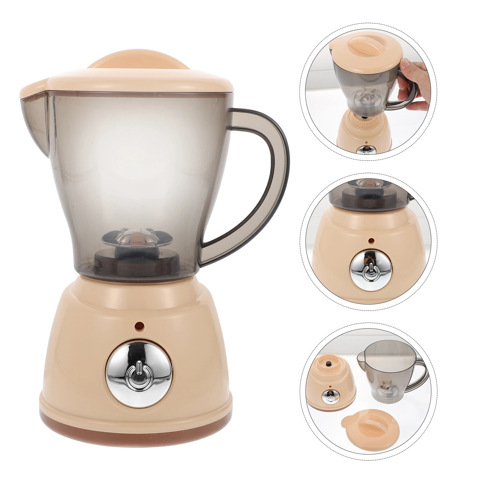 1 Stück niedlicher Mini-Entsafter für Kinder, bezaubernde Desktop-Dekoration, leichtes Spielzeug zum Anfassen, mit Soundeffekten, Kunststoff-Küche