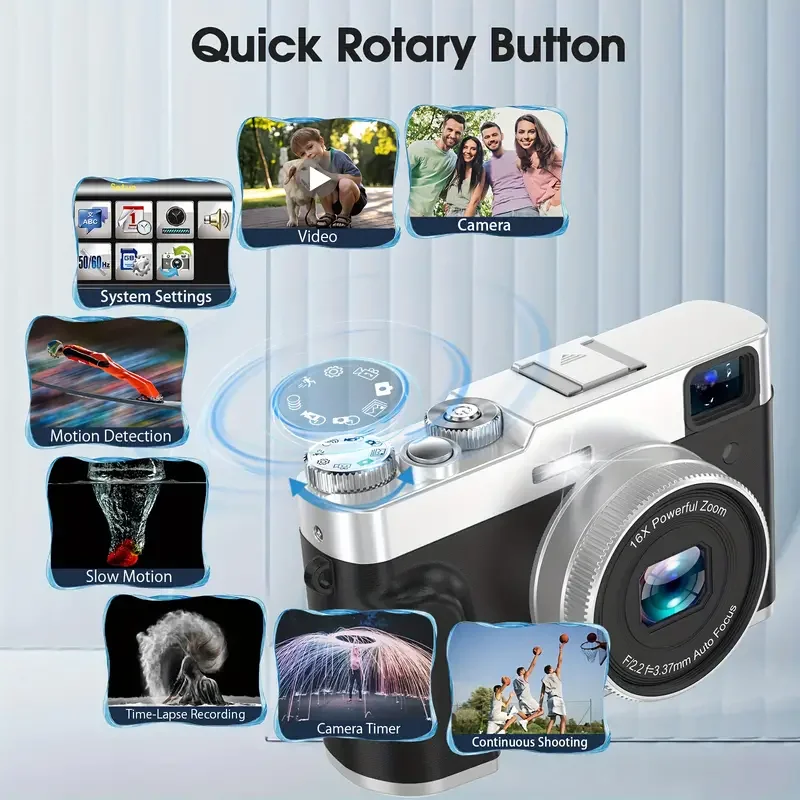 Photography Video Autofocus Selfie Camera Anti-Shake 16X Digital Zoom Video Camera With 2.8" Screen For Travel Digital Camera