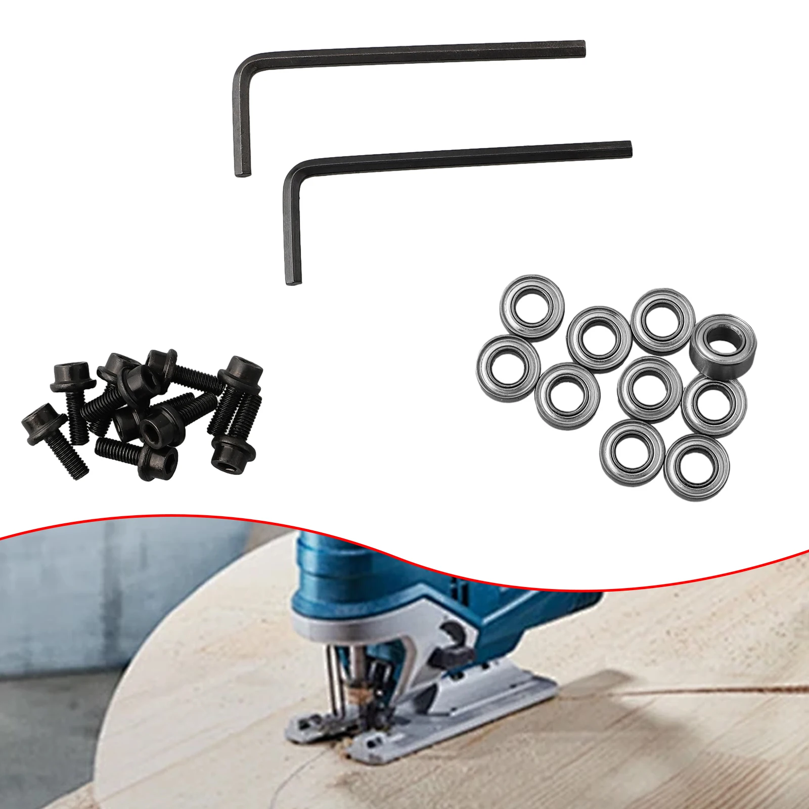10pcs Top Mounted Ball Bearings for Router Bits Designed for Router Bit Guide Assembly and Operational Reliability