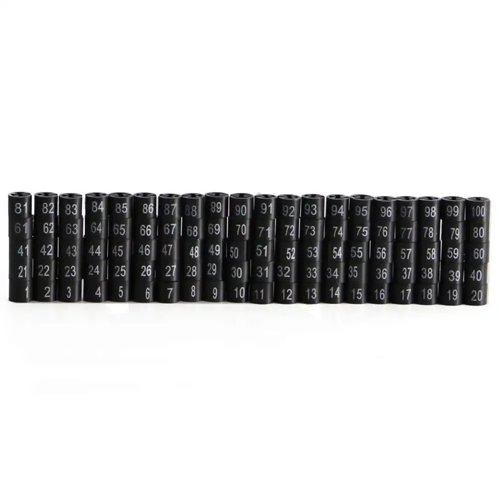 Series Number 1-50 Or 1-100 Opts Plastic Number Size Markers Tag Size Dividers Multi Colors
