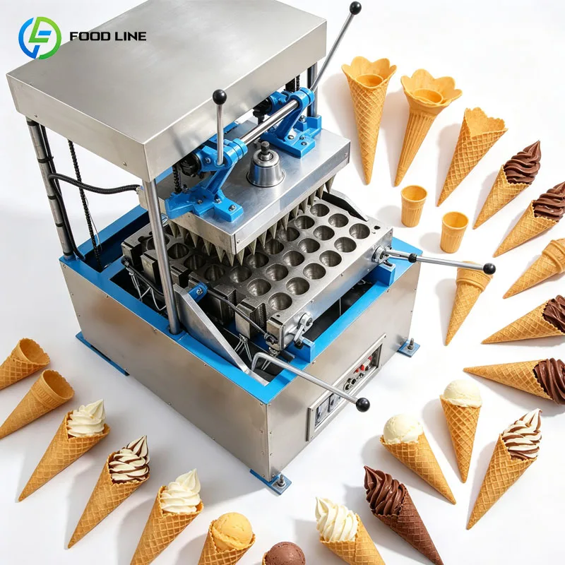 Ice Cream Cone Maker Commercial Automatic Wafer Cone Baking Machine Food Processing Customized