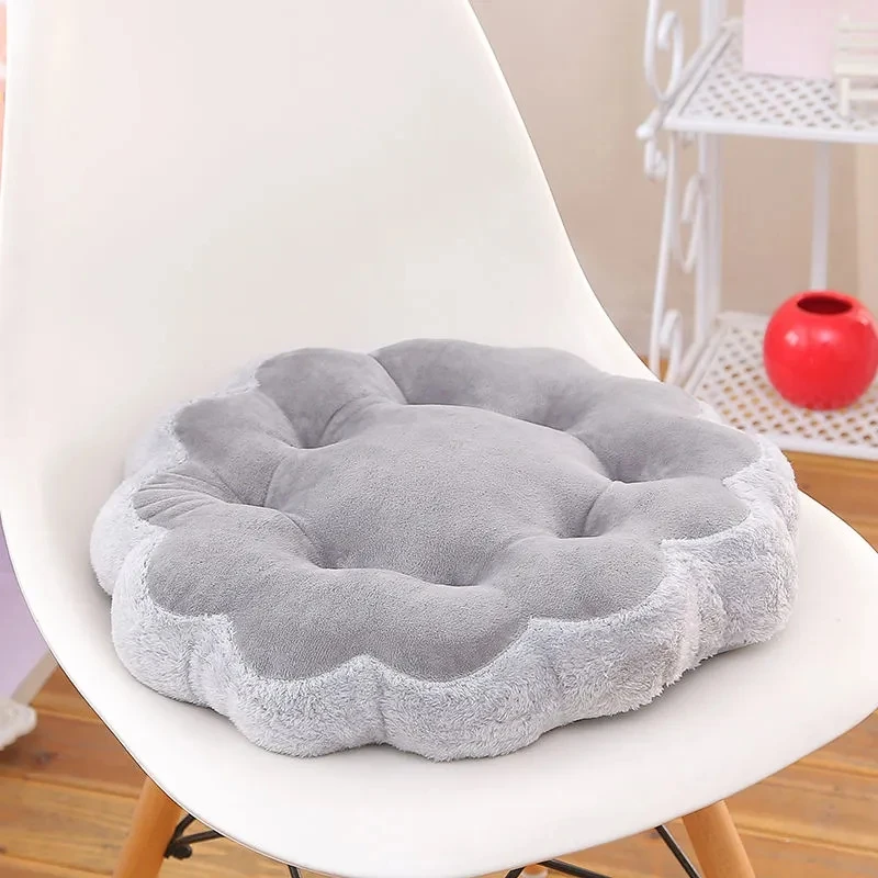 

Cartoon Round Thickened Chair Cushion Home Short Plush Seat Cushion Tatami Office Computer Chair Seat Mat Student Stool Pad