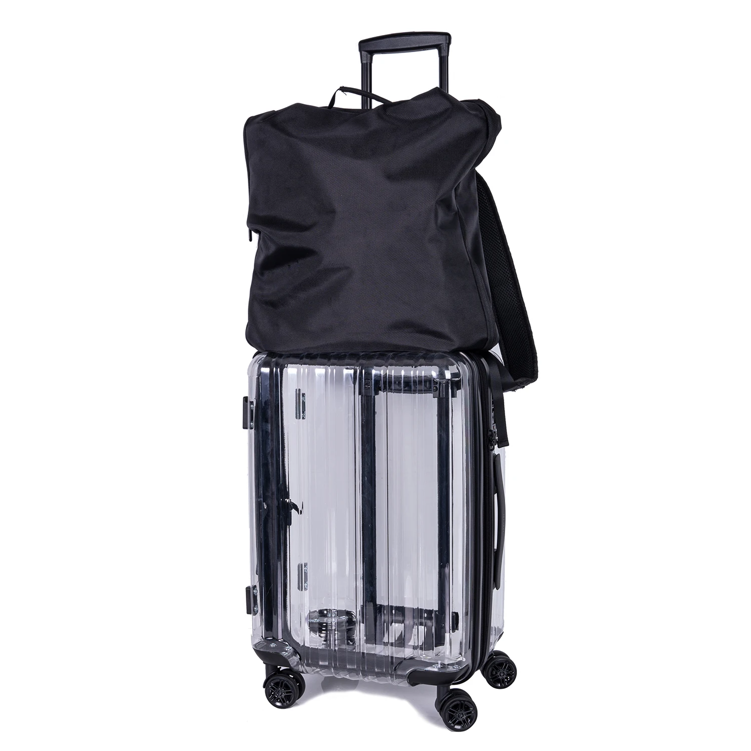 HONGYUE 20 Inch NewDesigns Stylish Personality Transparent Suitcase TSA Customs Lock Silent Universal Wheel Luggage