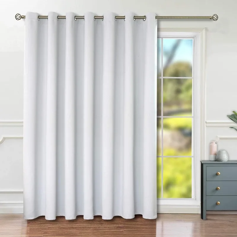 

Fashion Sliding Door Curtain 180 X 96 Inches, Wide Thermal Blackout Curtains Room Darkening Room Divider Window