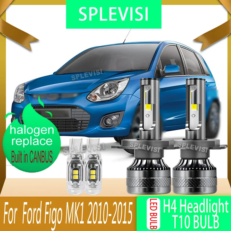 LED Headlight Kit 500% Brighter Built-in Canbus Decoder & High-Speed Cooling Fan For Ford Figo MK1 2010 2011 2012 2013 2014 2015