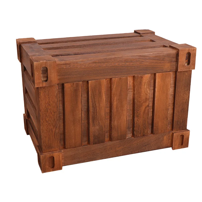 

Wooden solid wood box wedding photography props old retro storage box sundries storage box grid wooden frame box factory