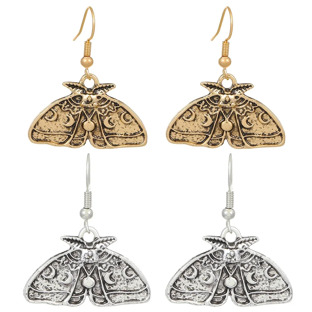 1Pair Retro Egyptian Style Sacred Wings Moth Earrings for Women Men Gypsy Tribe Women's Earrings DIY Jewelry Party Gifts 2024