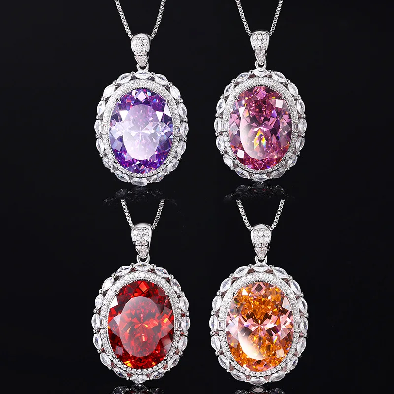 Jewelry Gold-Plated Bird's Nest Cut Egg-Shaped Elegant Pendant Main Stone 15*20