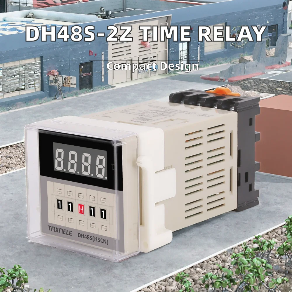 تأخير الموقت التتابع حجم مصغر مع 220 فولت/110 فولت التيار المتناوب/تيار مستمر 24 فولت/12 فولت قاعدة مختومة المقبس SPDT الوقت #3