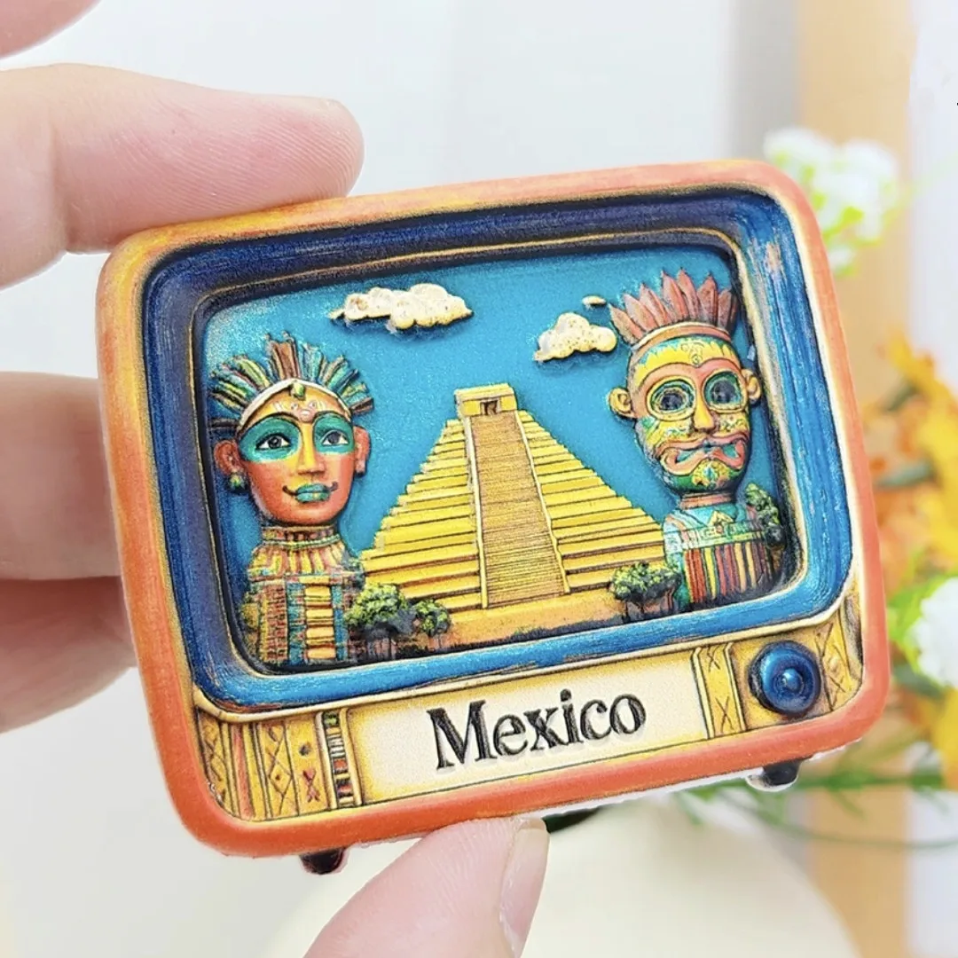 أمريكا الشمالية المكسيك ثلاثية الأبعاد مغناطيس الثلاجة السياحة تذكارية الثلاجة مجموعة ملصقات الثلاجة المغناطيسي