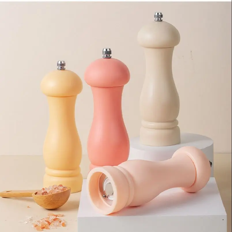 Colorful Plastic Spice Salt Pepper Grinder 6inch 15.5cm Manual Pepper Mill Multi-Purpose