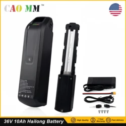 Battery Hailong Case with USB Lithium Li-ion 18650 Motor Bike Conversion Kit Bafang Electric Bicycle XT60, 36V, 10Ah