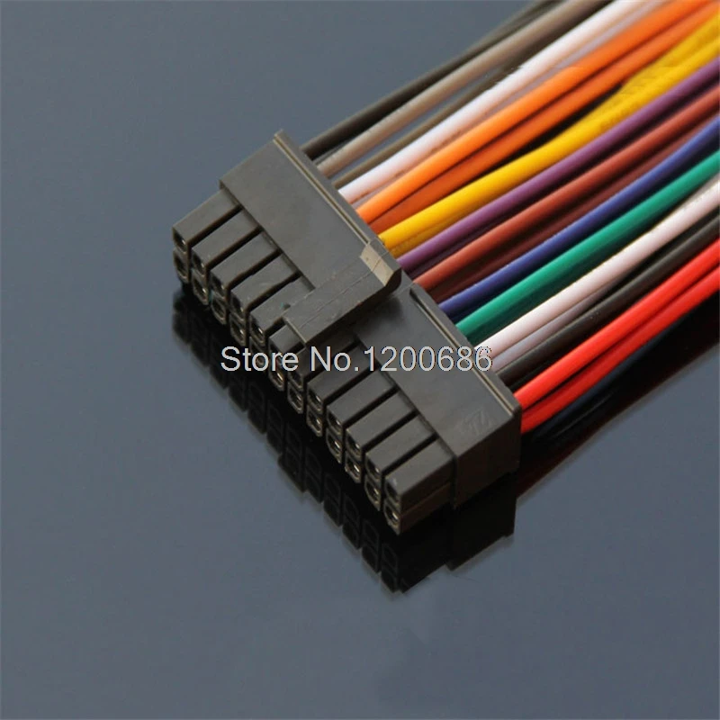 24PIN 18AWG 30CM 5557 Micro-Fit 4.2 Mini-Fit Jr. Receptacle Housing 2x12pin 39012240  24 pin Molex4.2 2*12pin 24p wire harness