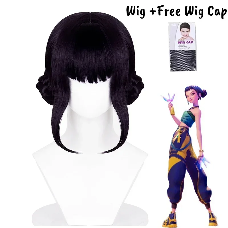 2025HalloweenPerruque de Cosplay du film Kpop Mira Rumi Zoe chasseurs de démons violet noir rouge cheveux longs perruques