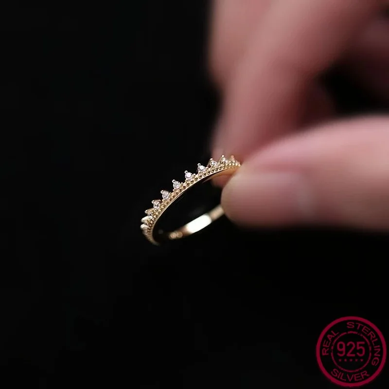 

Новое кольцо с короной нишевого дизайна S925, модная индивидуальность, высококачественное ощущение, украшения для рук, свадебные украшения