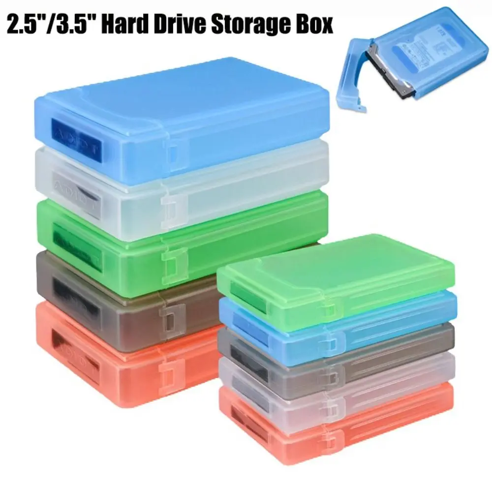 External Box Shockproof HDD Storage Box 2.5 Inch Plastic External Hard Drive Storage Box 3.5 Inch Hard Drive Disk Case