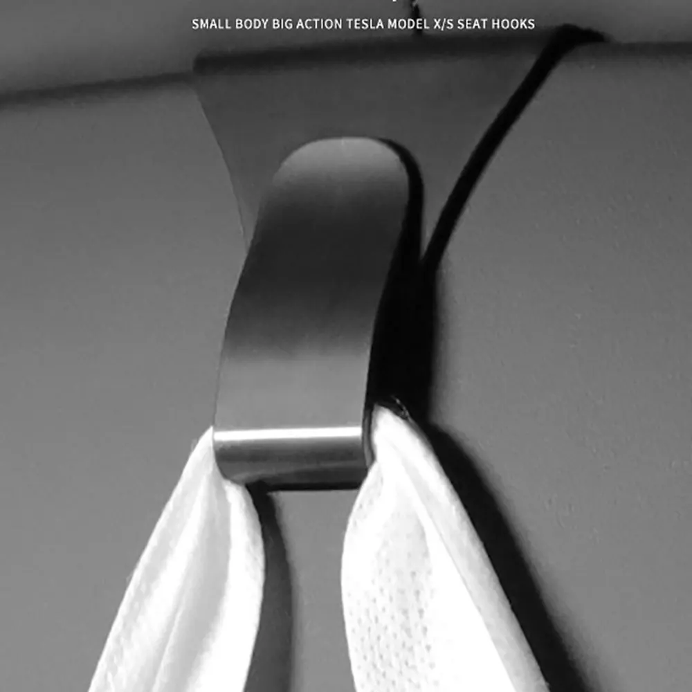 

For Tesla Model S X 2023-2025 Durable ABS Coat Hook Seat Headrest Hanger Seatback Suit Holder Auto Interior Accessories 2PCS