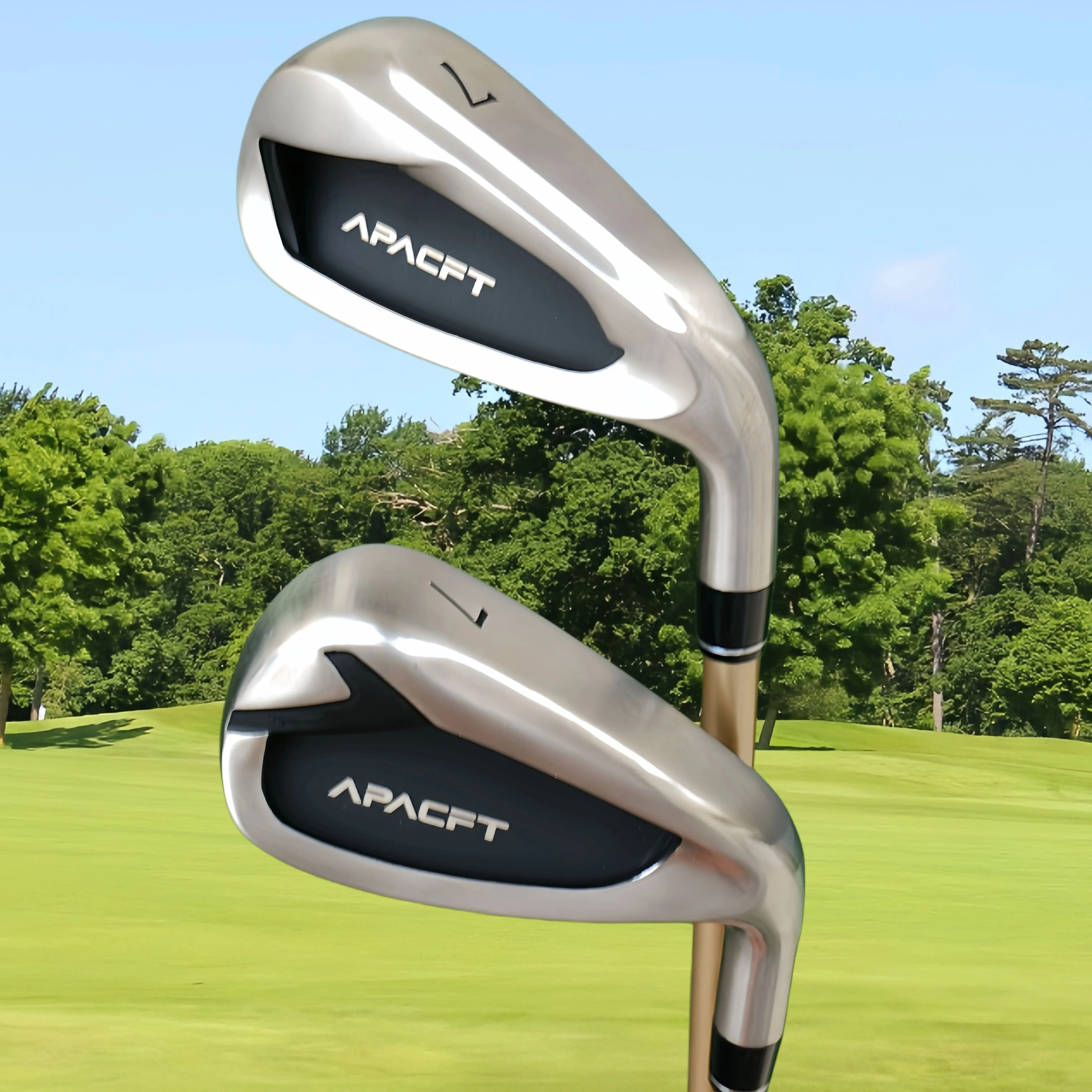 APACFT Golf 7 Iron Low CG Optimized Sole Camber Cavity Back USGA Grooves High Spin Carbon Shaft