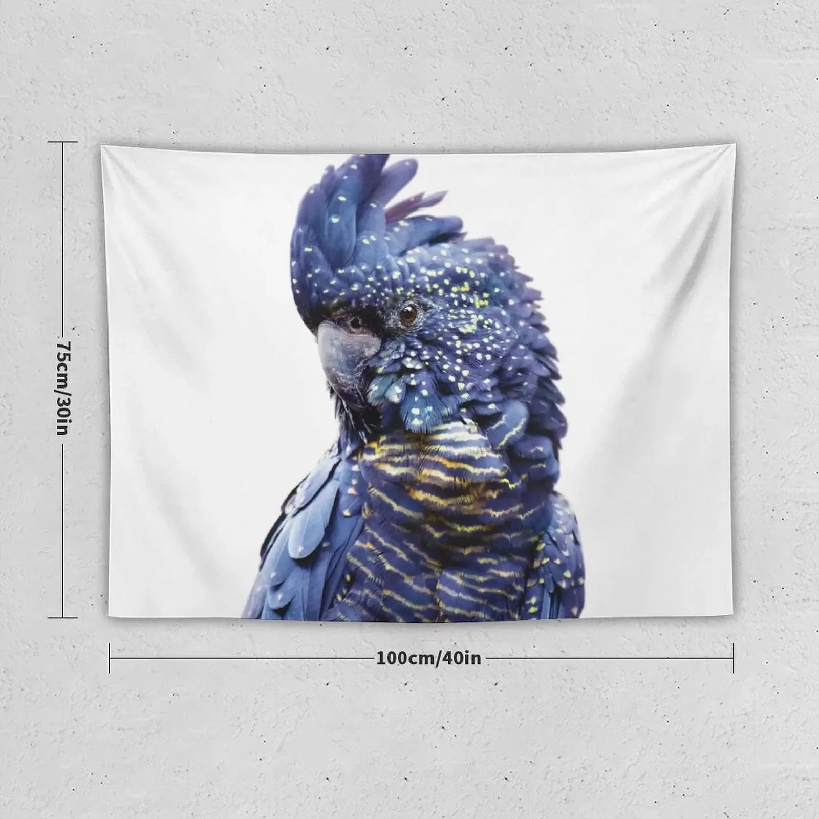 Black Cockatoo Tapestry Aesthetic Home Decor Carpet On The Wall Tapestry